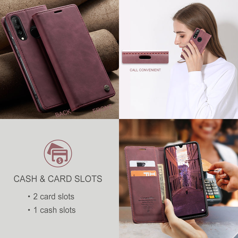 Load image into Gallery viewer, [With Card Slot] Huawei P Smart (2021) Multi-Functional Leather Flip Shockproof Wallet Case
