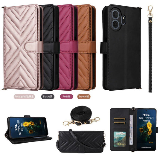 [With Card Slot] TCL NxtPaper 70 Pro - Multi Functional Wallet Series Case with Lanyard - i-Station Mobile Phone & Electronic Device Repair and Accessories