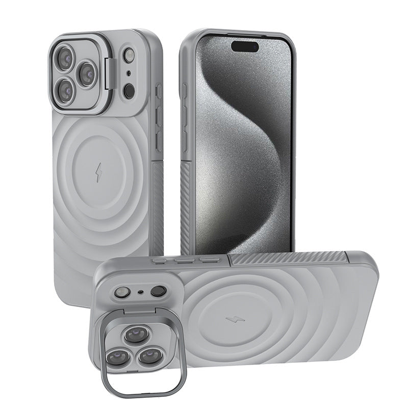 Load image into Gallery viewer, iPhone 17/Air/Pro/Pro Max MagSafe Wave Design Stand TPU Shockproof Case
