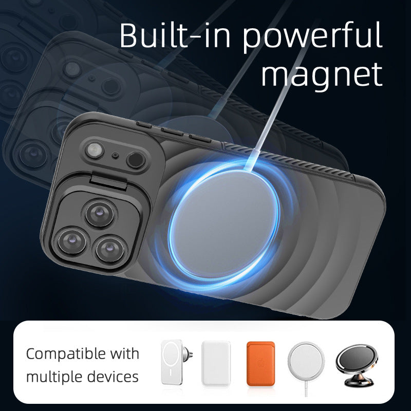 Load image into Gallery viewer, iPhone 17/Air/Pro/Pro Max MagSafe Wave Design Stand TPU Shockproof Case
