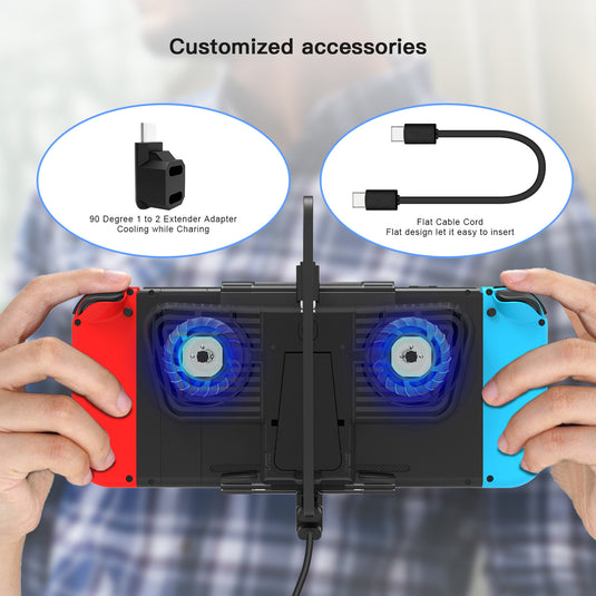 [Built-in Stand] Steam Deck & OLED - Cooling Fan with Dual Type-C Adapter - i-Station Mobile Phone & Electronic Device Repair and Accessories