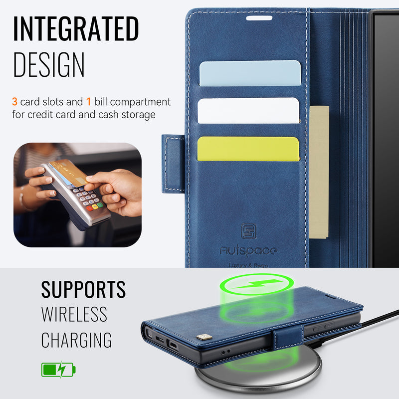 Load image into Gallery viewer, [With Card Slot] Samsung Galaxy S25/Plus/Ultra/Edge - Premium Leather Shockprppf Flip Case
