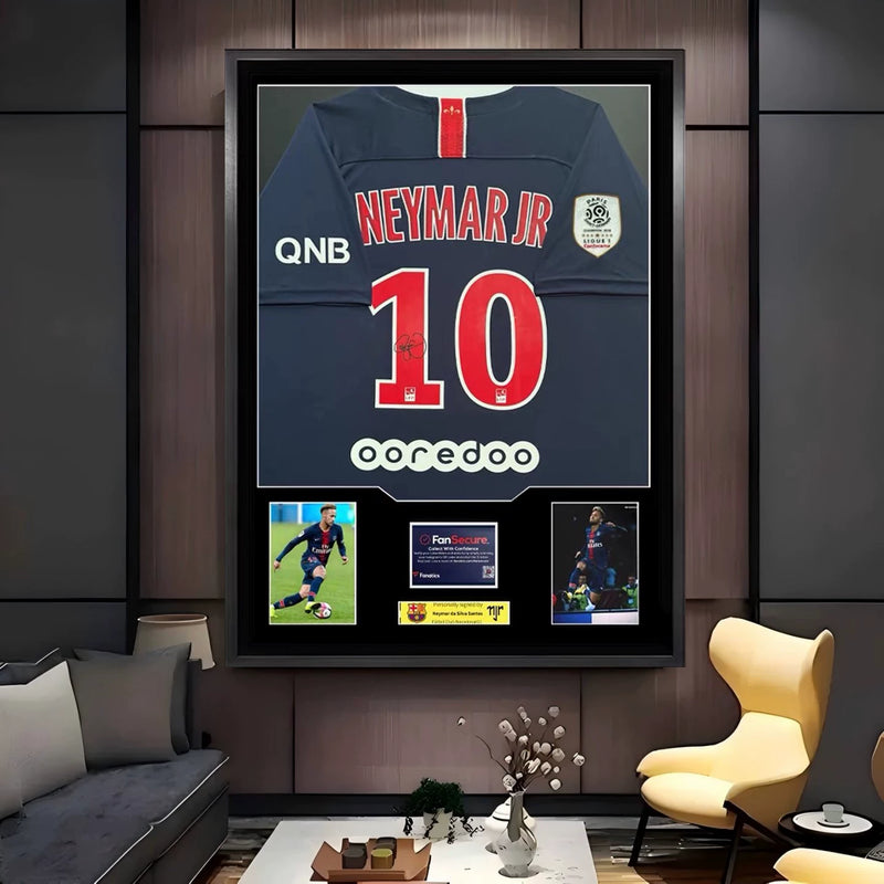 Load image into Gallery viewer, Neymar Paris Saint-Germain F.C. Framed Jersey Display (60×80cm) – Facsimile Signature Edition - i-Station Mobile Phone &amp; Electronic Device Repair and Accessories
