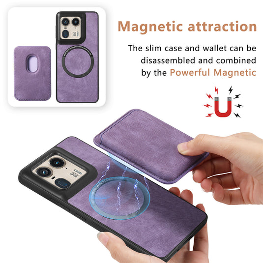 [With Magnetic Card Holder] Motorola Moto E20/30 Leather Shockproof Essentials Series Case