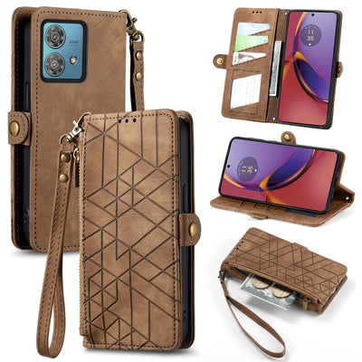 [With Strap][With Card Slot] Motorola Moto G85 Leather Shockproof Flip Wallet Series Case - i-Station Mobile Phone & Electronic Device Repair and Accessories