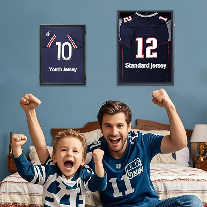 Load image into Gallery viewer, 60×80cm Jersey Display Frame – Solid Wood UV Protection Case for AFL, NBA, Football &amp; More - i-Station Mobile Phone &amp; Electronic Device Repair and Accessories
