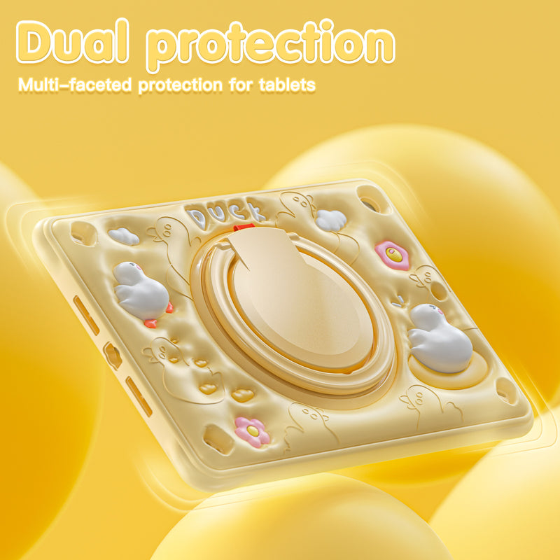 Load image into Gallery viewer, Apple iPad Air 4/5 10.9&#39;&#39; 4/5th Gen &amp; Pro 11-inch 1st/2nd/3rd/4th Gen 3D Cartoon Silicone Rugged 360°Rotating Hand Strap Stand Case
