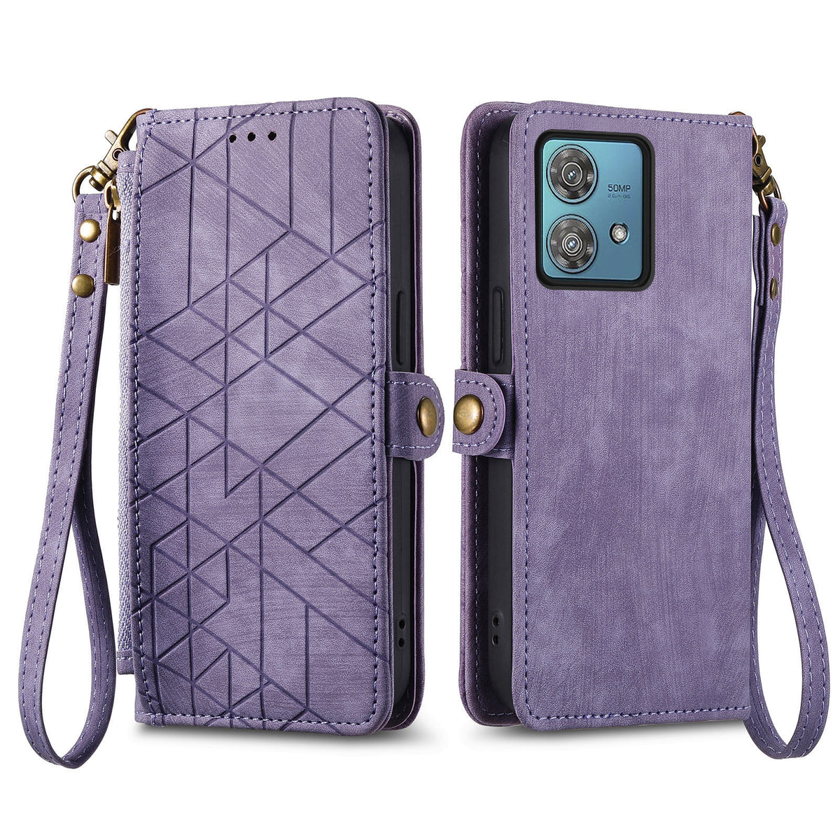 [With Strap][With Card Slot] Motorola Moto G85 Leather Shockproof Flip Wallet Series Case - i-Station Mobile Phone & Electronic Device Repair and Accessories