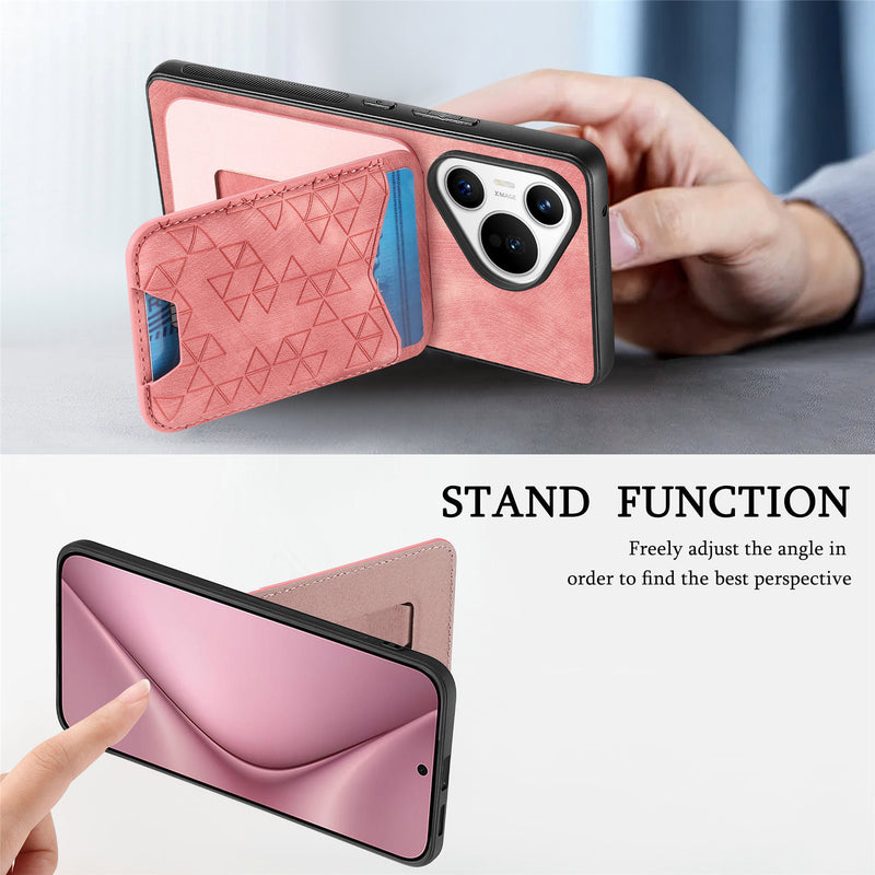 Load image into Gallery viewer, [With Pen Slot] Huawei Mate 60/Pro Minimalist Folding Bracket Protective Genuine Leather Series Case
