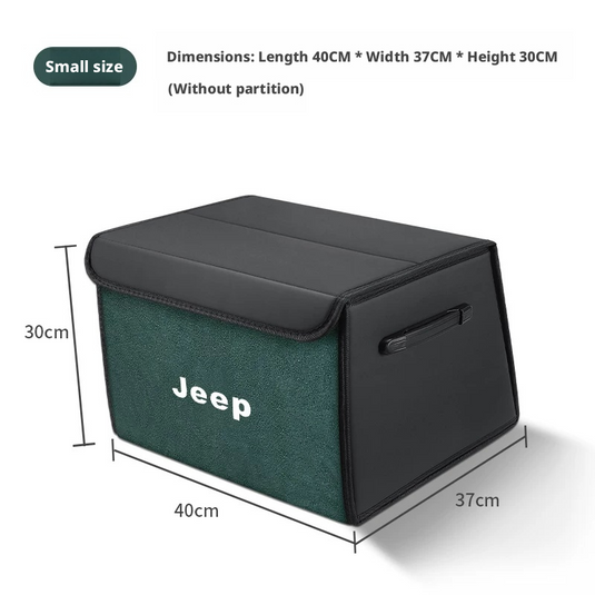 Jeep Trunk Organizer Storage Box – Waterproof Foldable Cargo Box for Cherokee, Renegade, Compass, Wrangler & Grand Cherokee