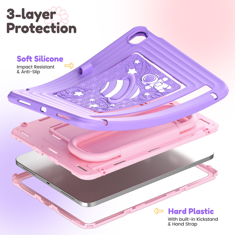Load image into Gallery viewer, [With Shoulder Strap] Apple iPad Air 11-inch M2/M3/M4 (2024/2025/2026) Children’s Silicone Stand Anti-drop Protective Case - i-Station Mobile Phone &amp; Electronic Device Repair and Accessories

