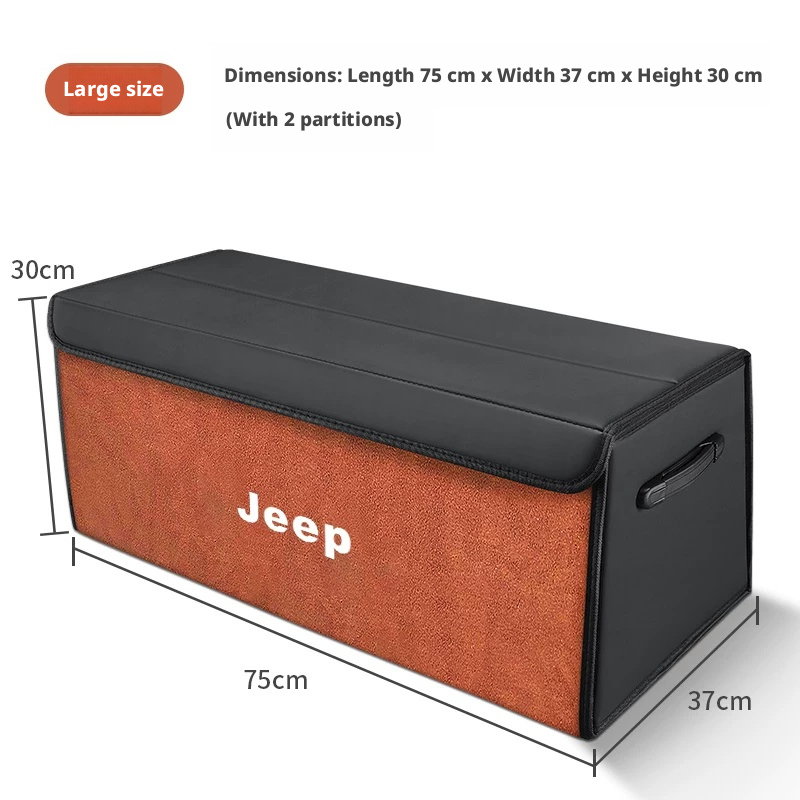 Load image into Gallery viewer, Jeep Trunk Organizer Storage Box – Waterproof Foldable Cargo Box for Cherokee, Renegade, Compass, Wrangler &amp; Grand Cherokee
