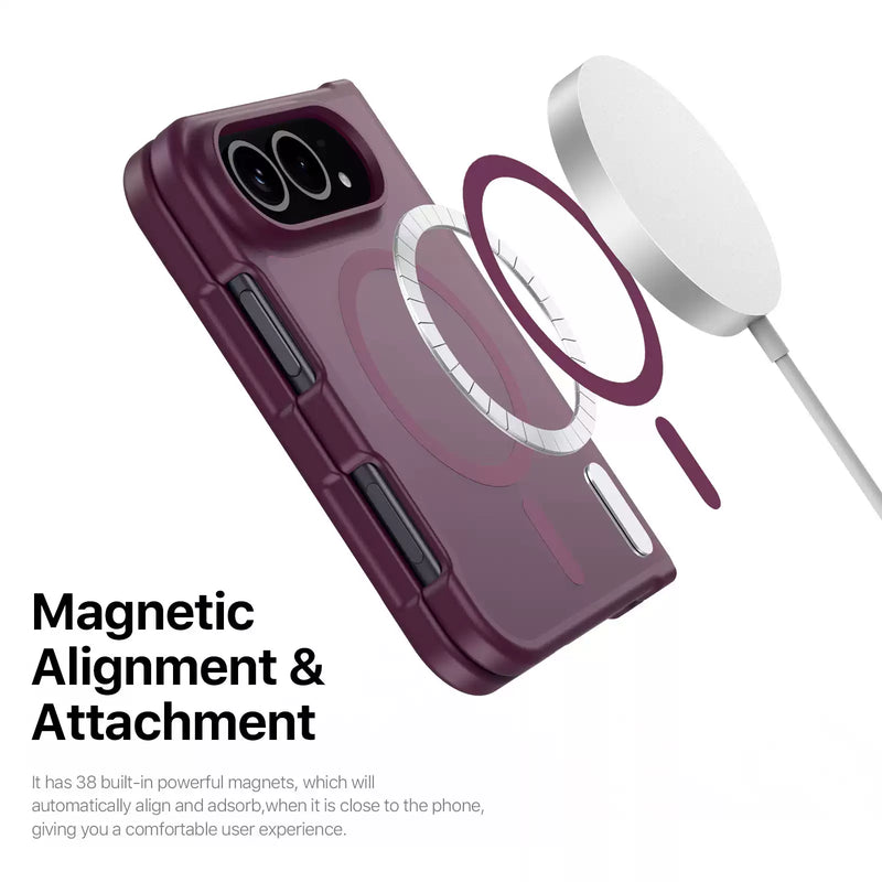 Load image into Gallery viewer, [MagSafe Compatible] Apple iPhone Ultra Fold - Frosted Clear Magnetic Shockproof Full-Coverage Protective Case
