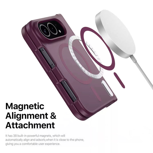 [MagSafe Compatible] Apple iPhone Ultra Fold - Frosted Clear Magnetic Shockproof Full-Coverage Protective Case