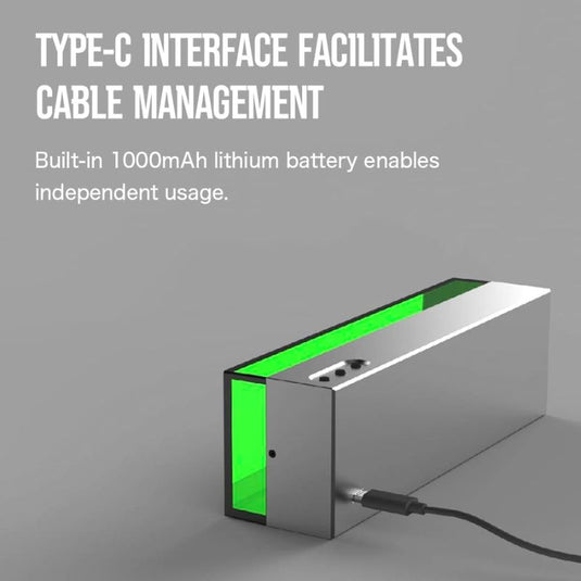 Industrial Vintage Design Style LED Ambient Light Gaming Desk Accessory, Aluminum Alloy Body, Rechargeable - i-Station Mobile Phone & Electronic Device Repair and Accessories