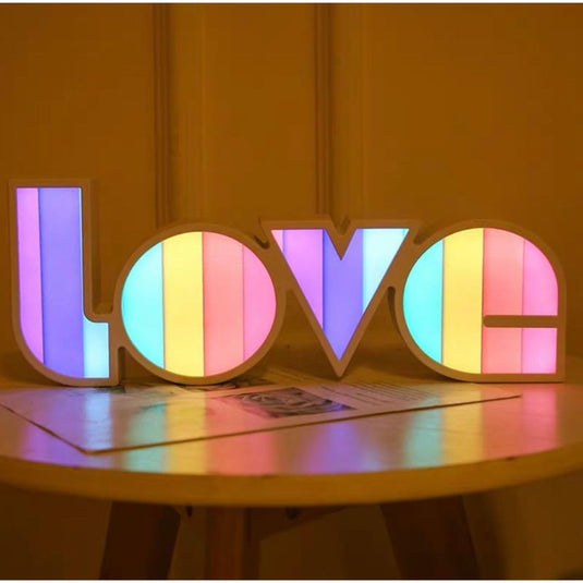Love Letter LED Night Light, 14x5 Inch Colorful Neon Neon Light with USB/Battery Powered, Perfect for Home Decoration Girls Bedroom Kids Room Gaming Room - i-Station Mobile Phone & Electronic Device Repair and Accessories
