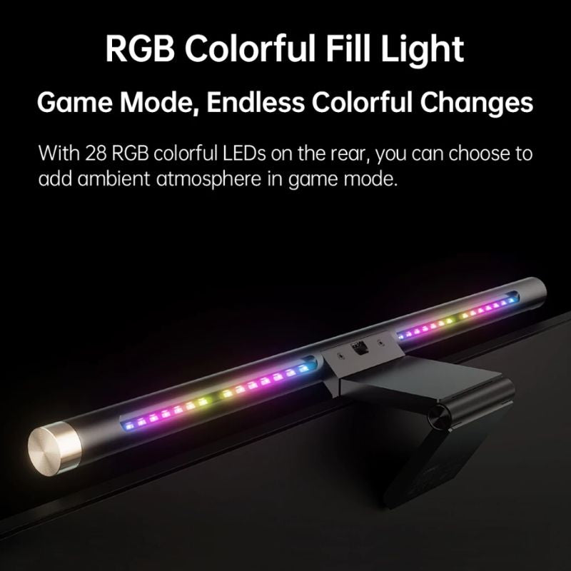 Load image into Gallery viewer, LYMAX RGB Computer Monitor Light Bar with Remote Control, Eye-Care for Desktop Space Saving and Gaming Home Office
