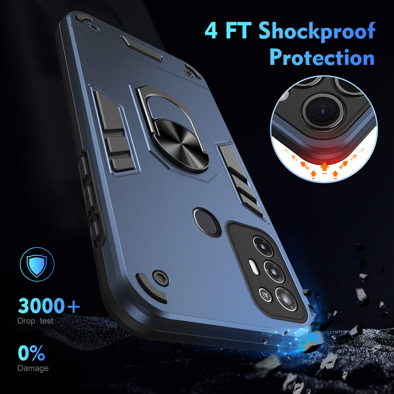 Load image into Gallery viewer, [Built-in Ring Bracket] ZTE Blade A54/A34 Anti-slip Shockproof Heavy Duty Series Case
