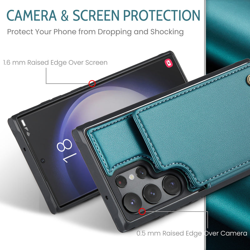 Load image into Gallery viewer, [With Card Slot] Samsung Galaxy S26/Plus/Ultra - RFID Flip Premium Leather Wallet Series Case
