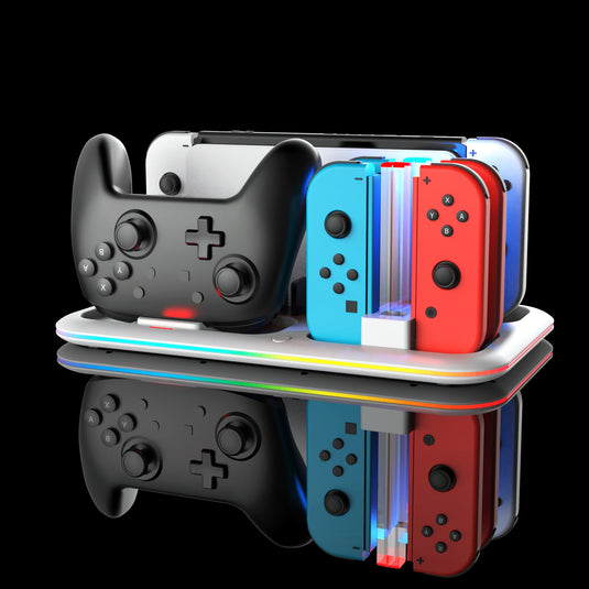 Nintendo Switch All-in-one Multifunction Charging Stand with Cooling Fan & RBG Light Effect & Disc Storage - Polar Tech Australia