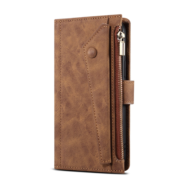 Load image into Gallery viewer, [With Lanyard][With Card Slot] Motorola Moto Edge 20 Lite Leather Zipper Shockproof Wallet Series Case
