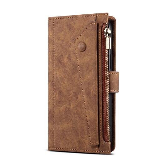 [With Lanyard][With Card Slot] Motorola Moto Edge 20 Lite Leather Zipper Shockproof Wallet Series Case