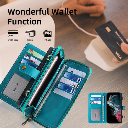 [2 in 1 Magnetic Detachable][With Card Slot] Samsung Galaxy S26/Plus/Ultra - Multi Functional Flip Leather Wallet Series Case