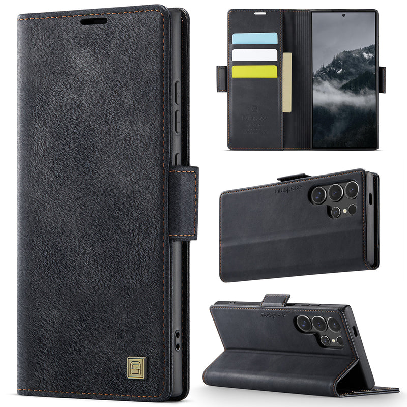 Load image into Gallery viewer, [With Card Slot] Samsung Galaxy S25/Plus/Ultra/Edge - Premium Leather Shockprppf Flip Case

