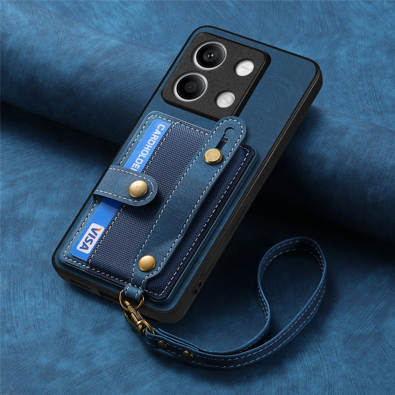 Load image into Gallery viewer, [With Wrist Strap][With Card Slot] Xiaomi Redmi Note 12 4G/5G/Pro 5G/Pro+ 5G Premium Leather Kickstand Shockproof Wallet Series Case
