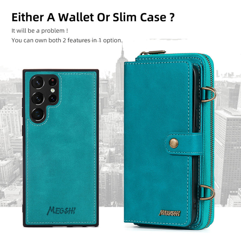 Load image into Gallery viewer, [2 in 1 Magnetic Detachable][With Card Slot] Samsung Galaxy S26/Plus/Ultra - Multi Functional Flip Leather Wallet Series Case
