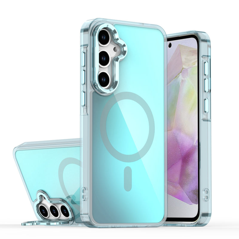 Load image into Gallery viewer, [Built-in Lens Kickstand][Magsafe Compatible] Samsung Galaxy A56 Gradient Full-Body Shockproof Phone Case
