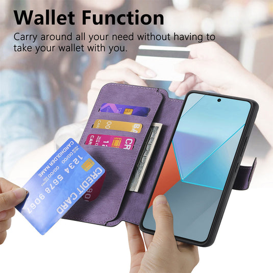 [Detachable Wallet][With Card Slot] Xiaomi Redmi Note 8/Pro/T Premium Leather Magnetic Shockproof Wallet Series Case