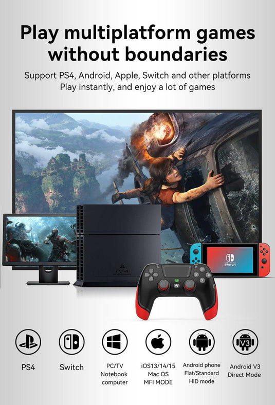 SONY PlayStation 4 / PS4 Wireless Bluetooth Game Controllers Gamepad Compatible With Switch & Computer & TV & Andriod Device & iPad iPhone - Polar Tech Australia