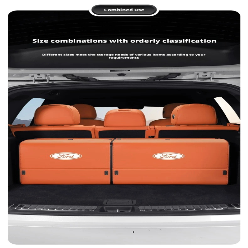 Load image into Gallery viewer, Ford Trunk Storage Box for Edge, Mondeo, Equator Sport, Mustang Mach-E &amp; Explorer – Large Capacity Car Cargo Organizer
