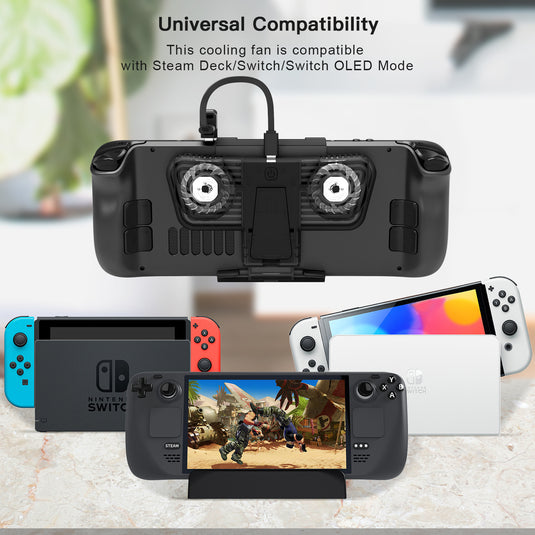 [Built-in Stand] Steam Deck & OLED - Cooling Fan with Dual Type-C Adapter - i-Station Mobile Phone & Electronic Device Repair and Accessories