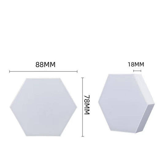 Hexagon RGB LED Smart Light Panels Punch-Free With App Control Gaming Lights Music Sync Hexagon Wall LED Lights DIY Geometry Ambience Lighting for Gaming Room Bedroom Streaming, 6 Panels