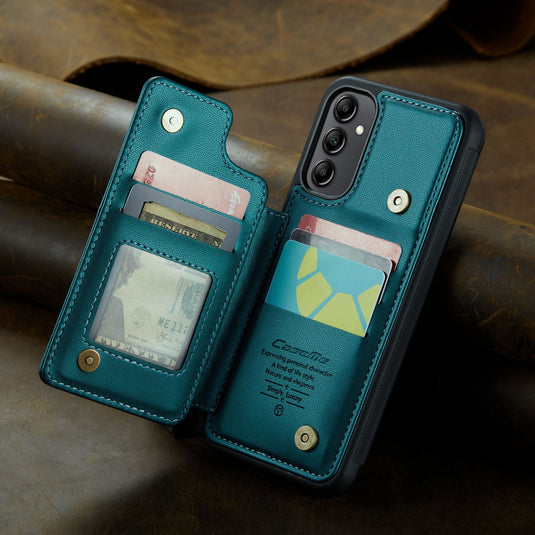 [With Card Slot] Samsung Galaxy A56 RFID Flip Premium Leather Wallet Series Case