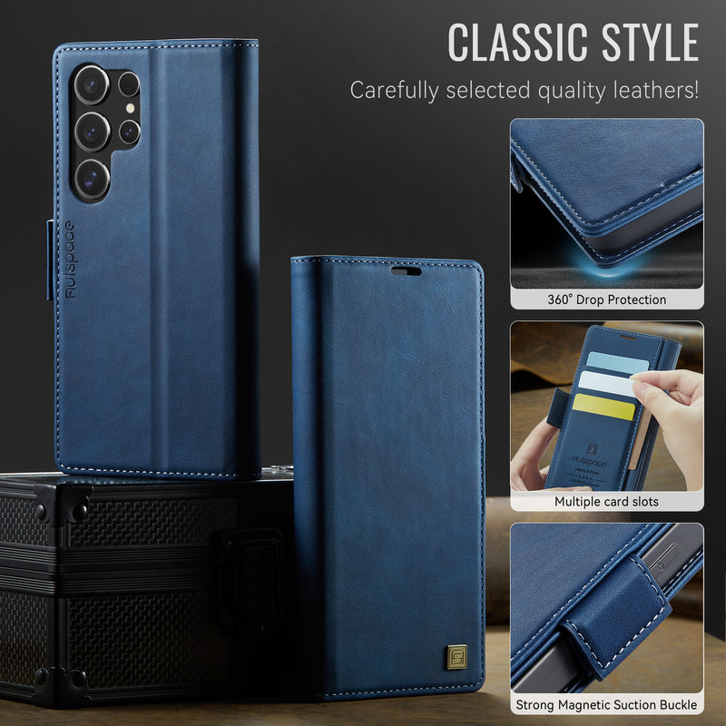 Load image into Gallery viewer, [With Card Slot] Samsung Galaxy S25/Plus/Ultra/Edge - Premium Leather Shockprppf Flip Case

