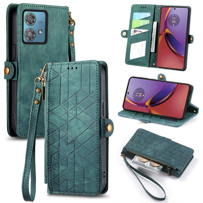 [With Strap][With Card Slot] Motorola Moto G85 Leather Shockproof Flip Wallet Series Case - i-Station Mobile Phone & Electronic Device Repair and Accessories