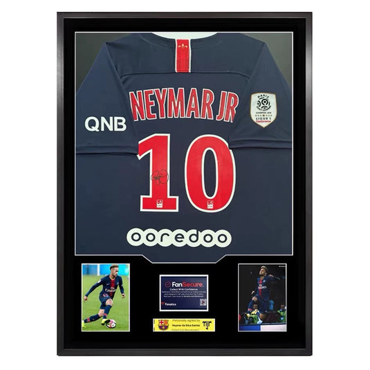 Neymar Paris Saint-Germain F.C. Framed Jersey Display (60×80cm) – Facsimile Signature Edition - i-Station Mobile Phone & Electronic Device Repair and Accessories