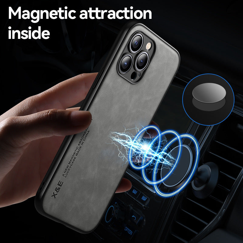 Load image into Gallery viewer, Apple iPhone 16/Plus/Pro/Max Magnet Slim Leather Case
