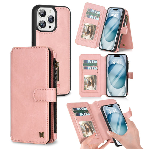 [Detachable][With Card Slot] Apple iPhone 6/7/8/SE 2/3 Multi-functional Leather Folding Shockproof Wallet Series Case