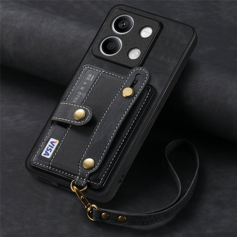 Load image into Gallery viewer, [With Wrist Strap][With Card Slot] Xiaomi Redmi Note 12 4G/5G/Pro 5G/Pro+ 5G Premium Leather Kickstand Shockproof Wallet Series Case
