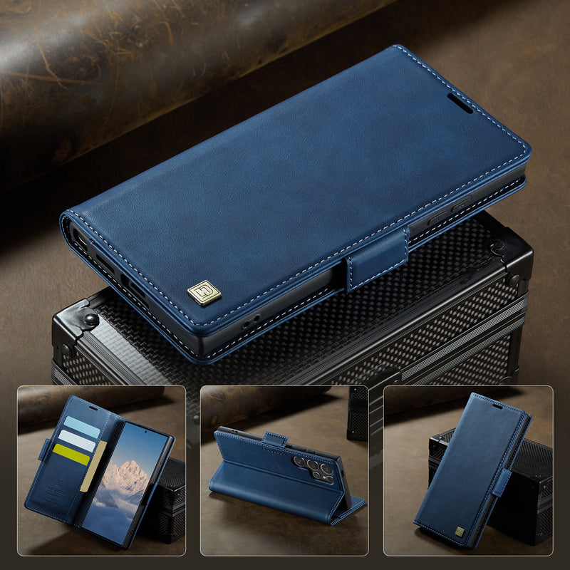 Load image into Gallery viewer, [With Card Slot] Samsung Galaxy S25/Plus/Ultra/Edge - Premium Leather Shockprppf Flip Case
