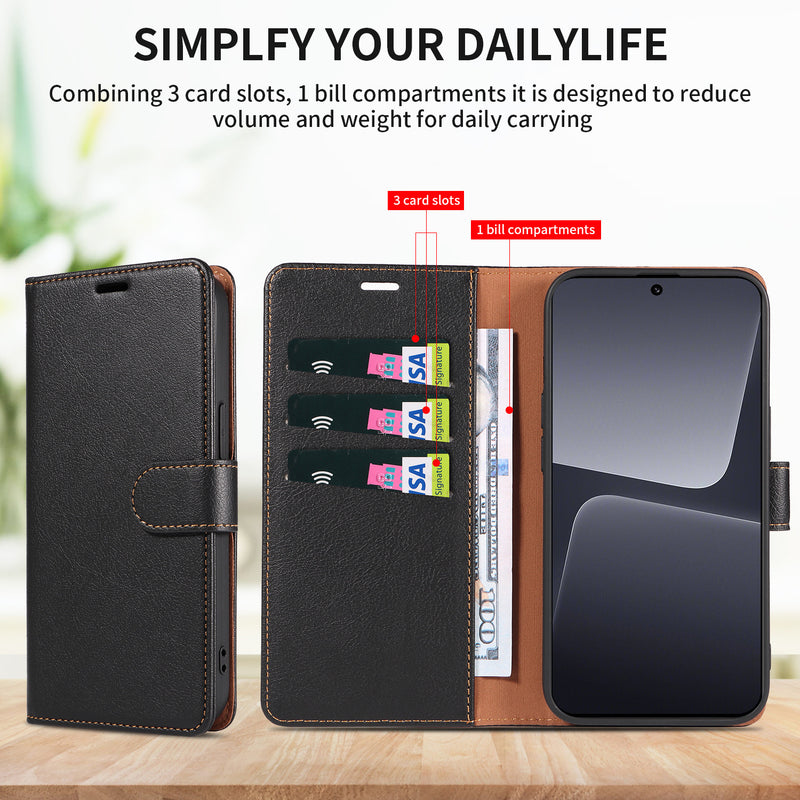 Load image into Gallery viewer, [With Card Slot] Xiaomi Mi 13/T/Pro/T Pro Premium Leather Kickstand Shockproof Wallet Series Case
