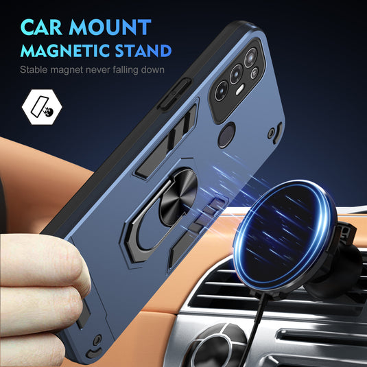 [Built-in Ring Bracket] ZTE Axon 60/Lite Anti-slip Shockproof Heavy Duty Series Case