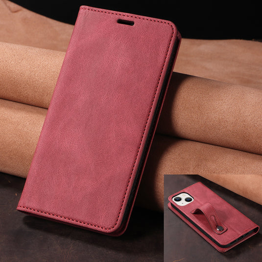 [With Wrist Strap][With Card Slot] Apple iPhone SE4 (2025) Multi-functional Leather Protective Wallet Case