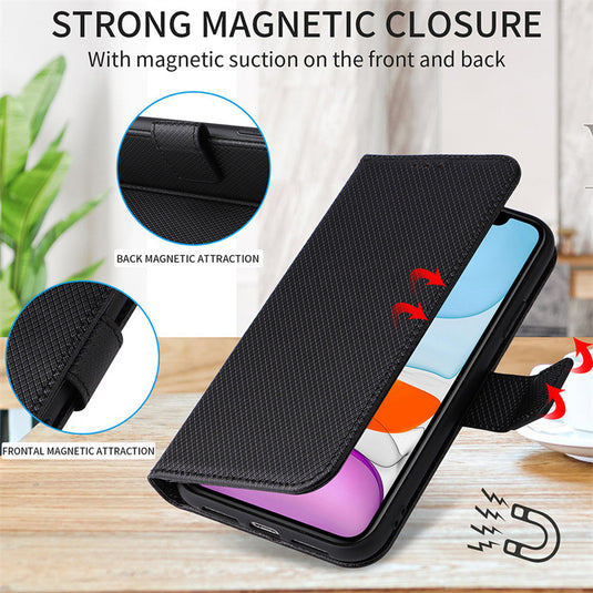 [With Card Solt] Motorola Moto E14/G04/G24/G04 S/G24 Power Premium Luxury Leather Wallet Series Case