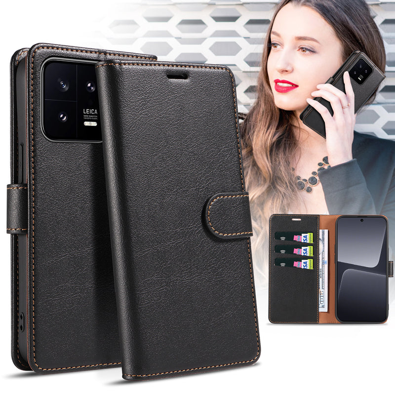 Load image into Gallery viewer, [With Card Slot] Xiaomi Mi 13/T/Pro/T Pro Premium Leather Kickstand Shockproof Wallet Series Case
