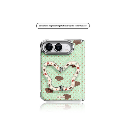 Apple iPhone Duo – Premium Faux Leather Full-Coverage Shockproof Case with Magnetic Butterfly Stand - i-Station Mobile Phone & Electronic Device Repair and Accessories